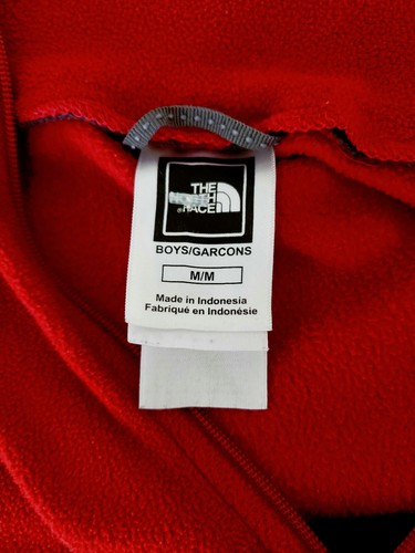 The North Face Boys Medium 1/4 Zip Red and Gray Fleece Top - Picture 3 of 3