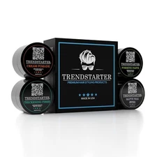 TRENDSTARTER Matte Hair Styling Sample Pack (1 box-Four 0.25oz Samples)
