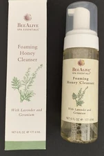 BeeAlive Spa Essentials Foaming Honey Cleanser Lavender Geranium 6 fl oz NIB