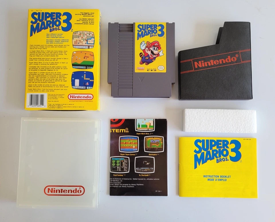Super Mario Bros 3 NES Nintendo Complete In Box CIB W/ Nintendo Power CDN ED. - Image 2 of 4