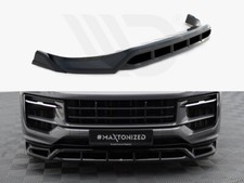 For Porsche Cayenne Maxton Design Front Diffuser Gloss Black ABS