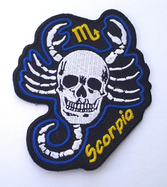 SCORPIO EMBROIDERED ZODIAC BIKER PATCH P5471 E eBay
