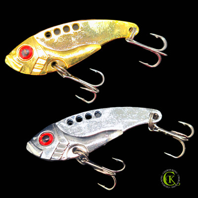 2x Gr.5 Vibration Bait JigBait SpinJig Cicade Spinnerbait Blade Runner Vertikal