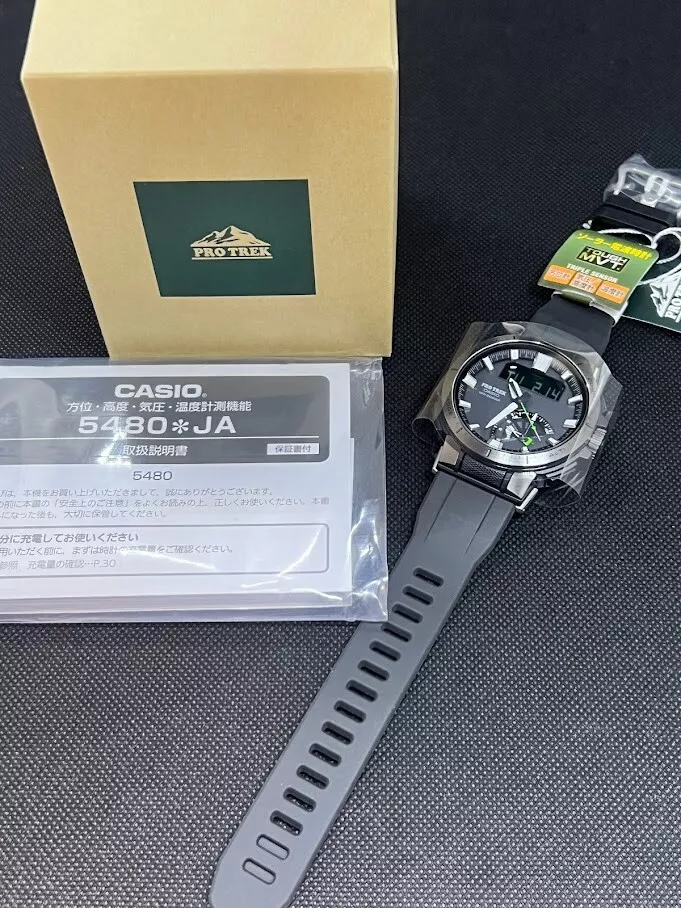 CASIO PRO TREK PRW-70Y-1JF Black Multi Field Line Solar Atomic Men`s Watch