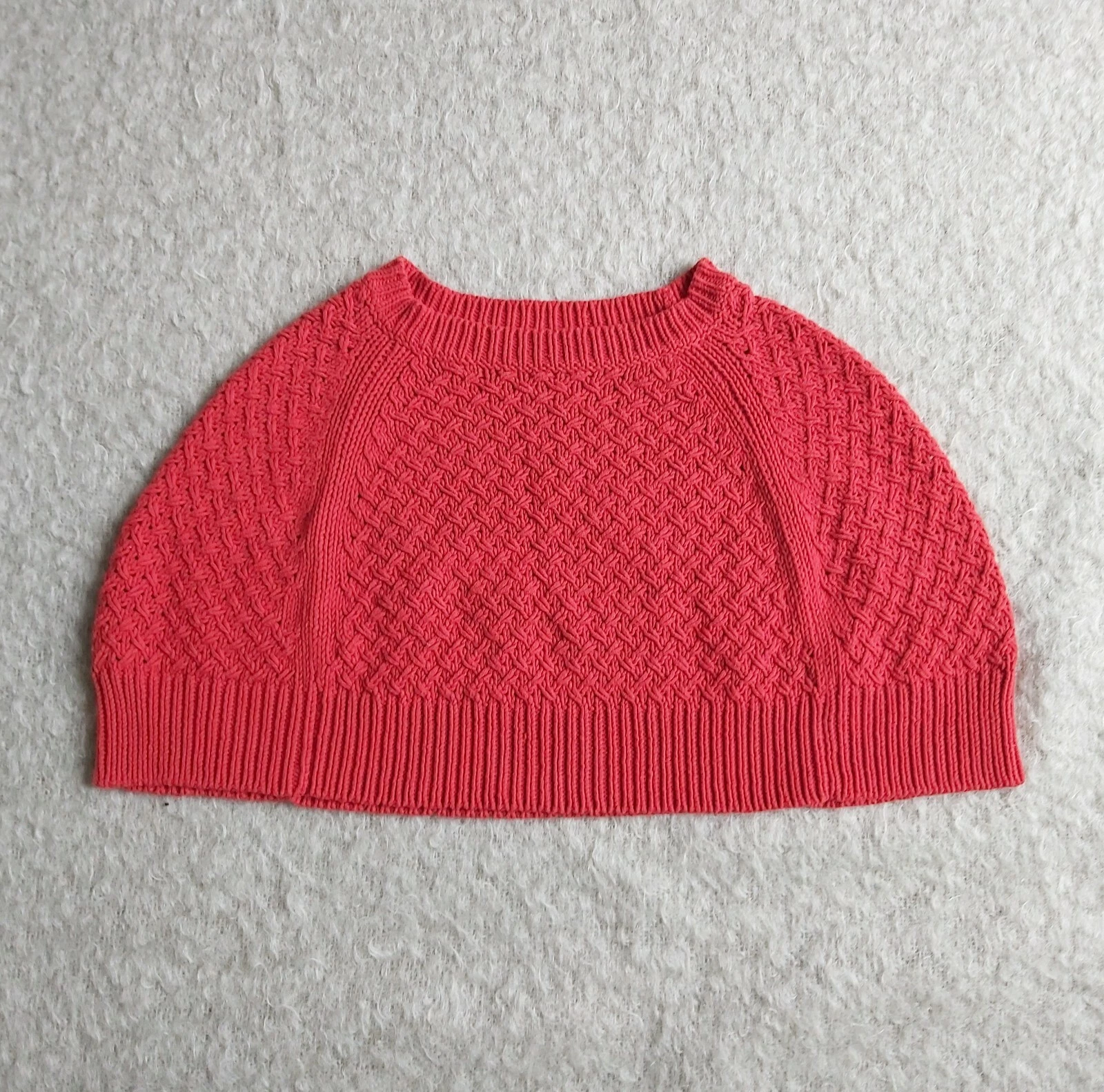 Alice by Temperley NEW cotton knit capelet shrug shawl poncho Red Size S