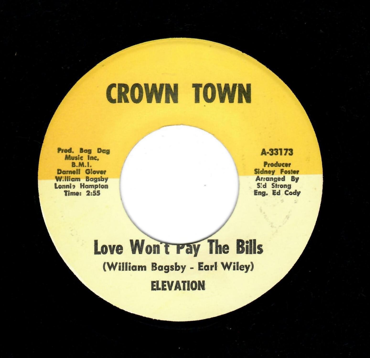 SOUL HARMONYELEVATIONLOVE WON'T PAY THE BILLS/LOVE WON'T PAY THE