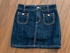 Gymboree Girls Blue Adjustable Waist Denim 4 pocket Skort Size 8