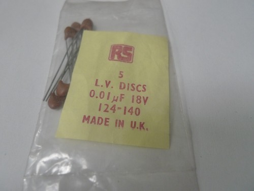 Capacitor L.V. Discs 0.01uf 18v Radio Spares 124-140 - Picture 8 of 12