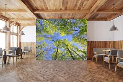 3D Green Trees G2437 Wallpaper Wall Murals Removable Self-adhesive Honey