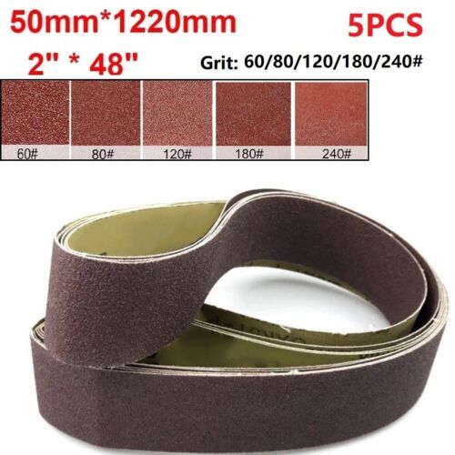 50x1220mm Coarse Fine Grinding Abrasive Sanding Belts 5pcs Grit 60 240 - Picture 4 of 8