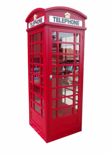 New Replica London Red Telephone Booth! Solid Kiln Dried Mahogany