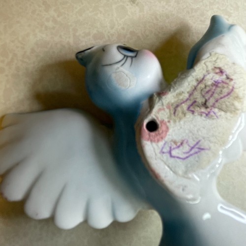 Norcrest Ceramic Bluebirds Mama with Baby Wall Plaques **Read Description - Picture 10 of 11
