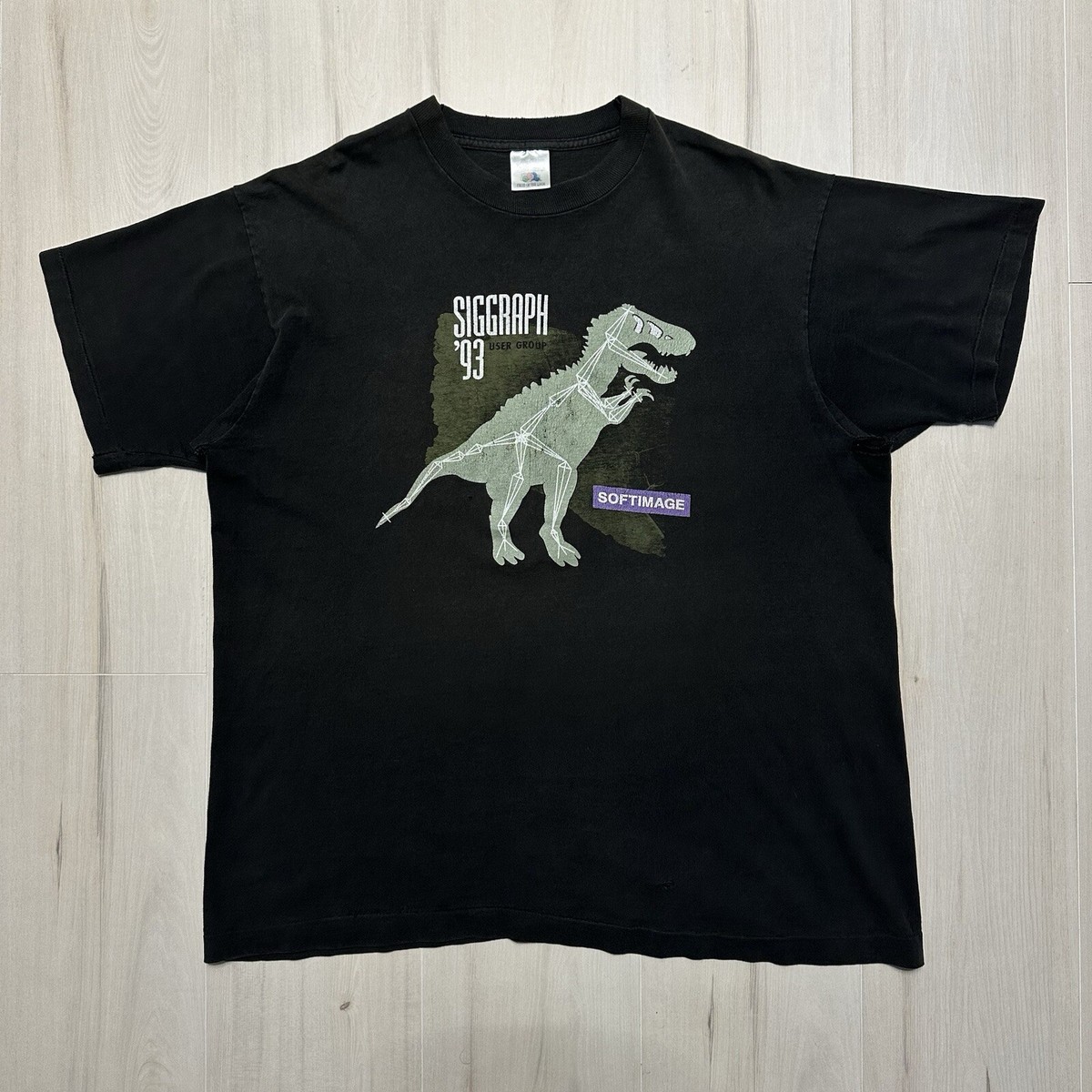 Vintage 90s XL Faded Siggraph Softimage Computer Tech Jurassic