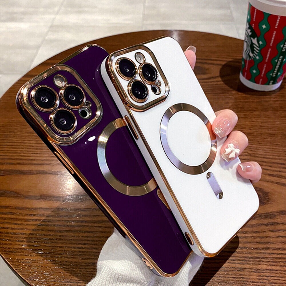 Case For Apple iPhone 16 Pro Max 14 13 12 15 Shockproof Magnetic Silicone Cover
