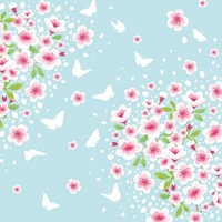 20 Servietten Cherry Spring Schmetterlinge BlüTen FrüHling Tischdeko 33X33Cm