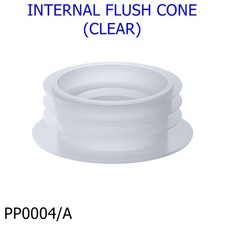 INTERNAL FLUSH CONE (CLEAR) RUBBER SEALING WASHER FLUSH PIPE TO PAN *PP0004/A*