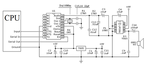 Soundgin SSG01 Complex Sound & Speech synthesizer IC for Arduino / Raspberry PI - Picture 4 of 7