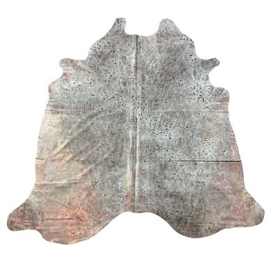 Bronze Metallic Acid Washed Cowhide Rug Size: 7.5x7 feet D-878 | eBay