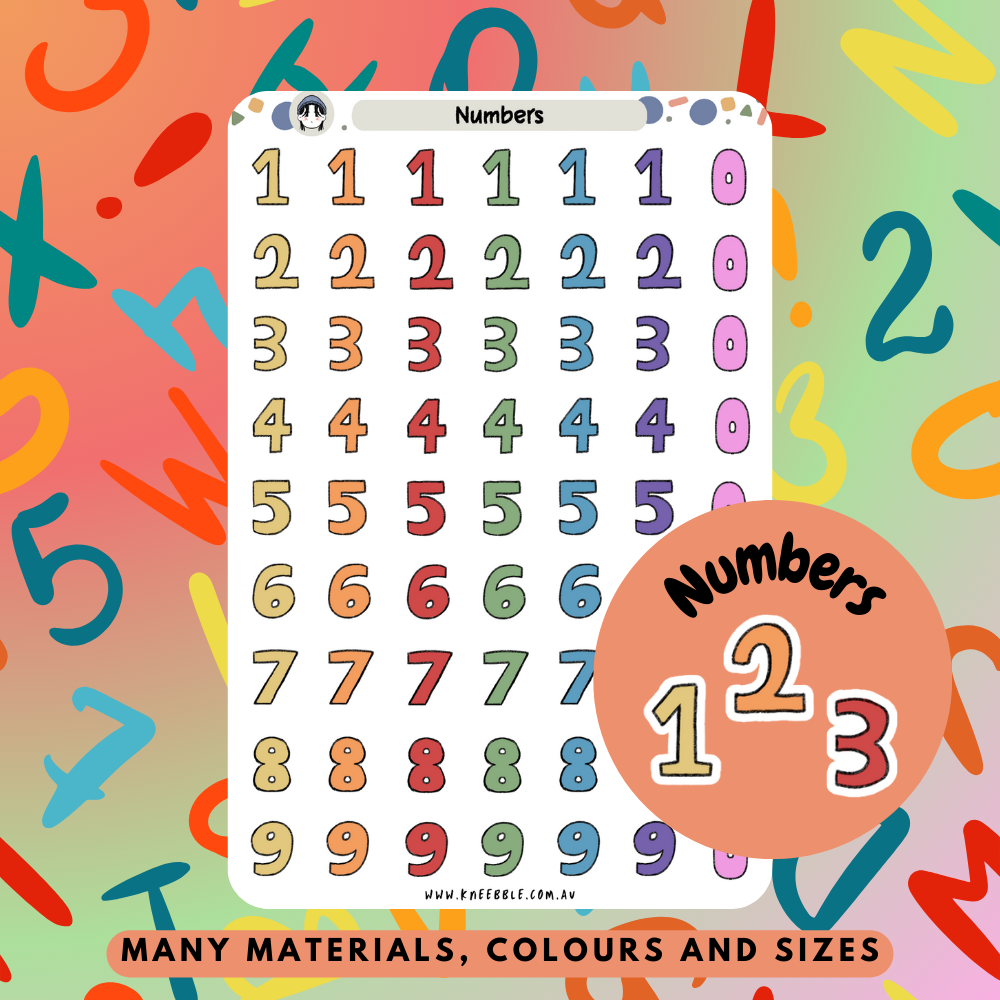 Number Date Calendar Planner Stickers