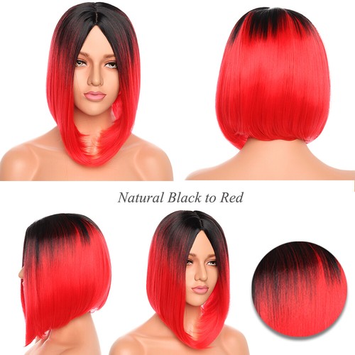 Glueless Lace Front Wig Short Hair Wigs for Women Straight Bob Hair Full Head US - Picture 21 of 21