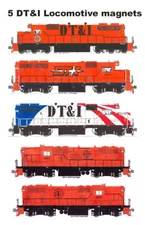 Detroit, Toledo & Ironton Locomotives 5 magnet set Andy Fletcher 