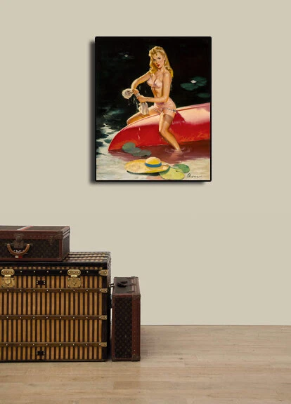 Póster PinUp de Elvgren de la década de 1940 "Tuvimos un poco de caída" - 16x20 Foto 3 de 3