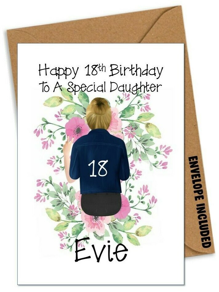PERSONALISED 18th BIRTHDAY CARD Funny Daughter Best Friend Character Sister  P63