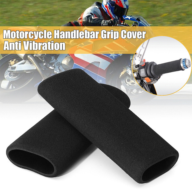 1 Pair Handlebar Grip Covers Foam Anti-slip Protection For Motorcycle Motorbike