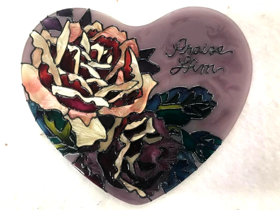 Lote de 96 Candelabros Joan Baker Suncatcher en Forma de Corazón con Soporte Foto 4 de 4