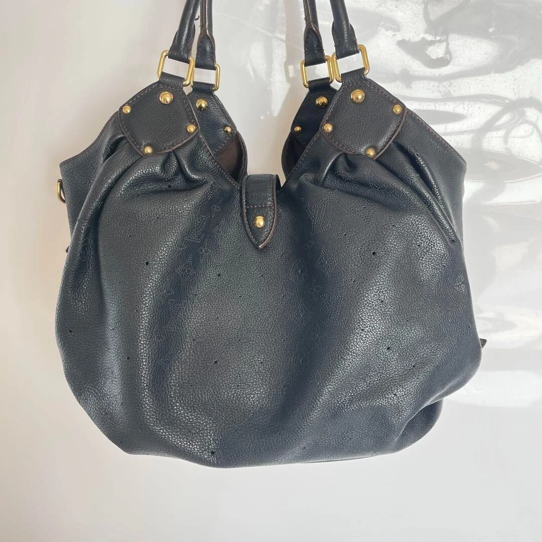 Louis Vuitton LV Hand Bag M95765 L Black Mahina Tote Bag Used | eBay