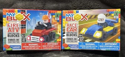 My Blox Fire ATV And Race Car Set Ages 4+ (50peices Total) New Sealed