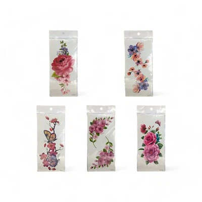 EYECATCHER Blumen- und Schmetterlings-Tattoos – Temporäre Körperkunst