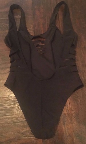 New Look Cut Out Black Swimsuit SZ UK 14 US 10 NEW! STUNNING! SOLD OUT! - Picture 3 of 3