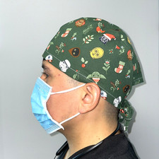 Mens Star Wars Christmas Surgical Skull Cap, Scrub Hat For Nurse, Doctor, Dental