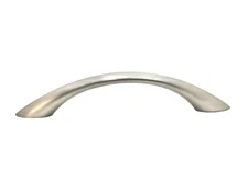 Lot 10: Brushed Nickel 3.75 Hole Center Cabinet Pulls Kitchen Drawer Handle Arch