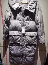 George Womens Long Puffer Jacket Grey Color Nwt Size S (8-10) Express Shipping