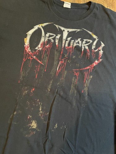 Camisa Obituary Blood Soaked America Tour 2016 Talla 2XL Metal Rock Banda Concierto - Imagen 2 de 6