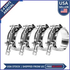 4 Pack 1 Inch T-Bolt Hose Clamps Stainless Steel Clamp Range 32-37mm Heavy Duty