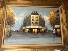 Morgan Dorato Legno / Nero Feltro con Cornice Olio Tela Arte Pittura' Mercato