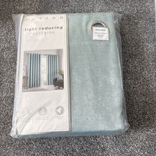 Fusion Light Reducing Curtains Duck Egg Eyelet 90”x72” BRAND NEW Strata 228x183