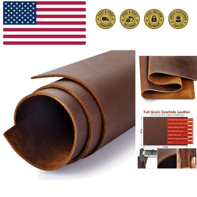 Genuine Leather Tooling Sheets 1.8-2.0MM Thick Genuine Top Full Grain Oil Tan...