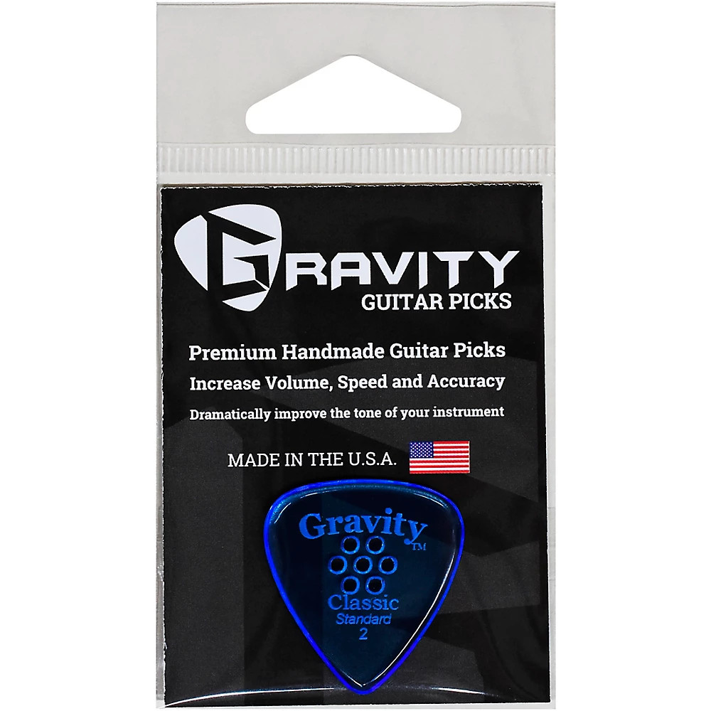 GRAVITY PICKS Classic Standard Polished Blue Multi-Hole Guitar Picks 20 mm 2090₽