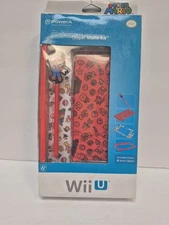  Nintendo Wii U Super Mario Kit PowerA Console Skin Case Bumper & Stylus New