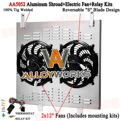 Aluminum Shroud Fan For 2004~2015 Nissan Titan Armada 04-10 Infiniti QX56