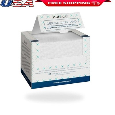 Bio-Based Face Towels Soft Gentle Makeup Remover Sensitive Skin Wipes 50 Count