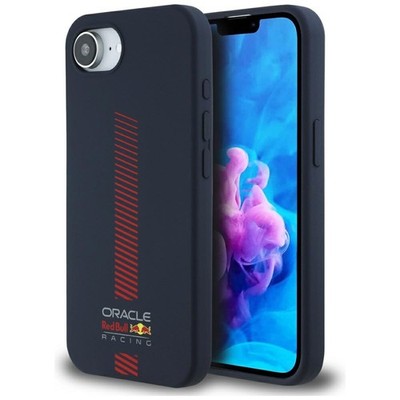 Red Bull Silikonhülle mit Powerbar MagSafe für iPhone 16e, Marineblau