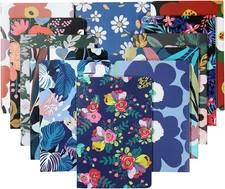 12 Pack Flower Design Line Notebook Journals Bulk for Traveler, Student, Office,
