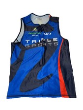 NEW MENS LOUIS GARNEAU TRIATHLON RACE TRI SKIN SINGLET MEDIUM M TOP RACING SHIRT