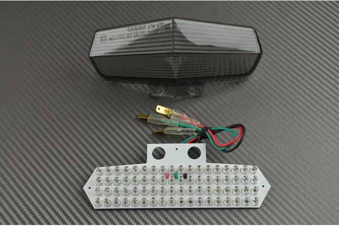 Feu arrière LED fumé noir clignotants intégrés Ducati 999 haut de gamme