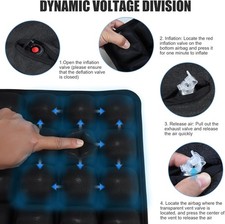 Inflatable Seat Cushion,Upgrade Travel Cushion for Airplane Without Air Pump New